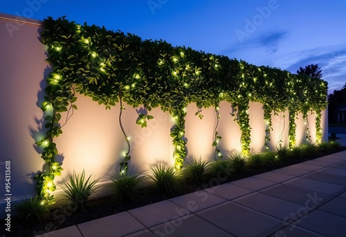 Illumina Ivy Climbs and covers walls equipped with LED veins tha photo