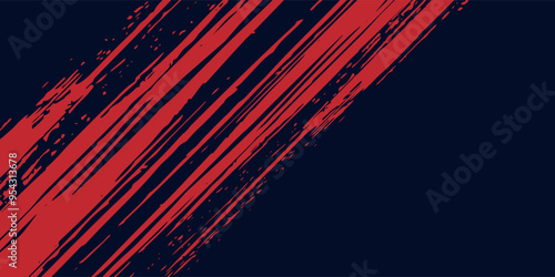Red halftone dots blue color pattern gradient grunge texture background. Dot pop art comic sport style background black