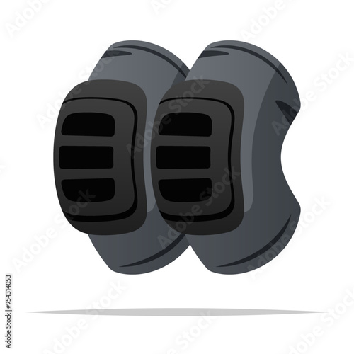 Knee pads vector isolated illustration