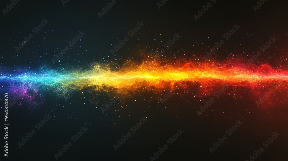 Abstract fiery and icy energy streaks on dark background Abstract fiery and icy energy streaks on dark background