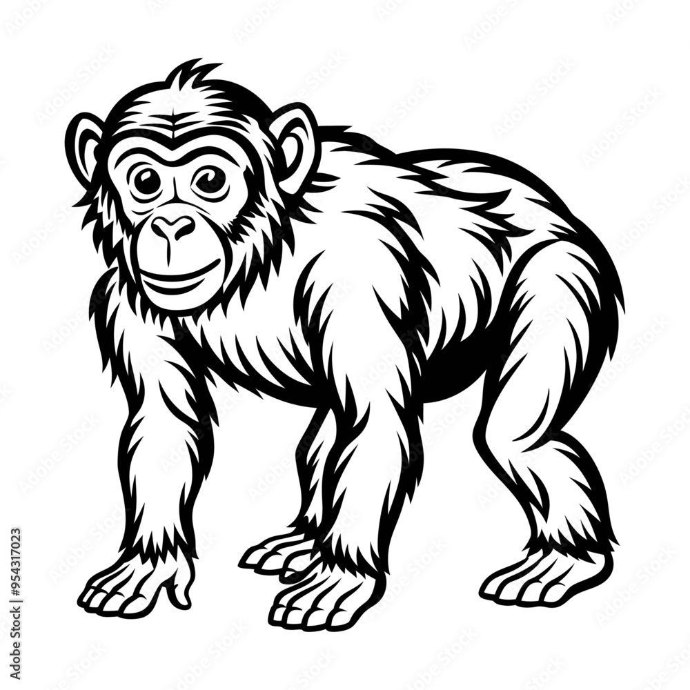 A silhouette of a monkey sitting A silhouette of a monkey sitting