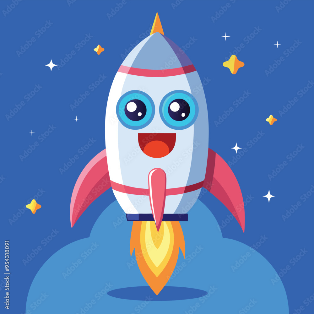 Cute Funny Astronaut Riding Rocket Cartoon Icon Illustration Science Technology Icon Concept Cute Funny Astronaut Riding Rocket Cartoon Icon Illustration Science Technology Icon Concept