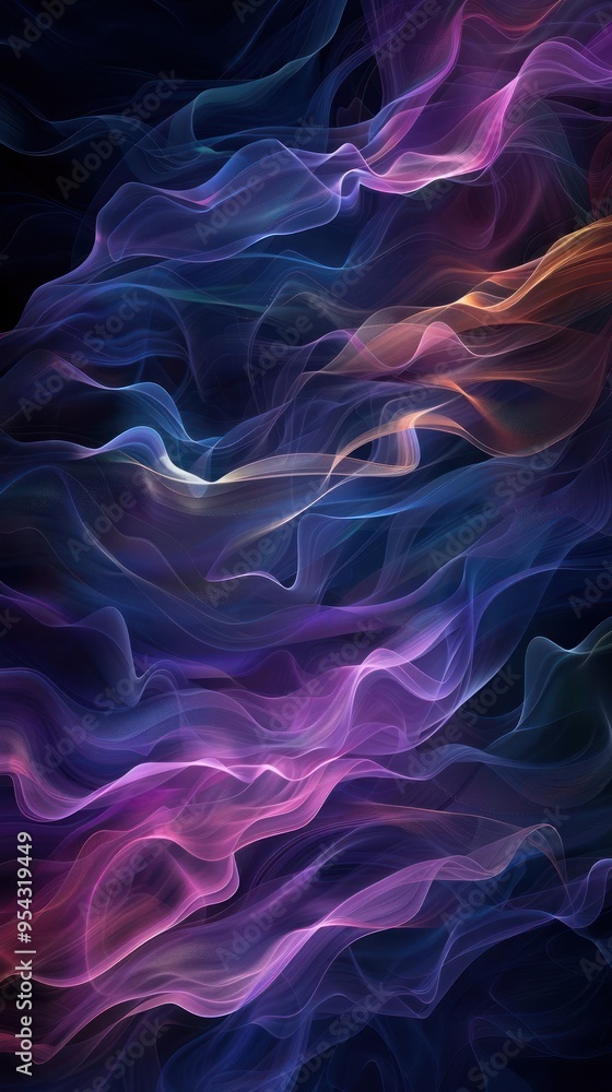 Obraz premium Spectacular display of abstract art combining vibrant colors and fluid forms.