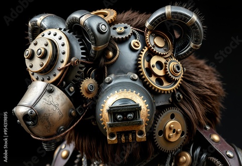 Steampunk Robot Bear A steampunk inspired bear robot with intric photo