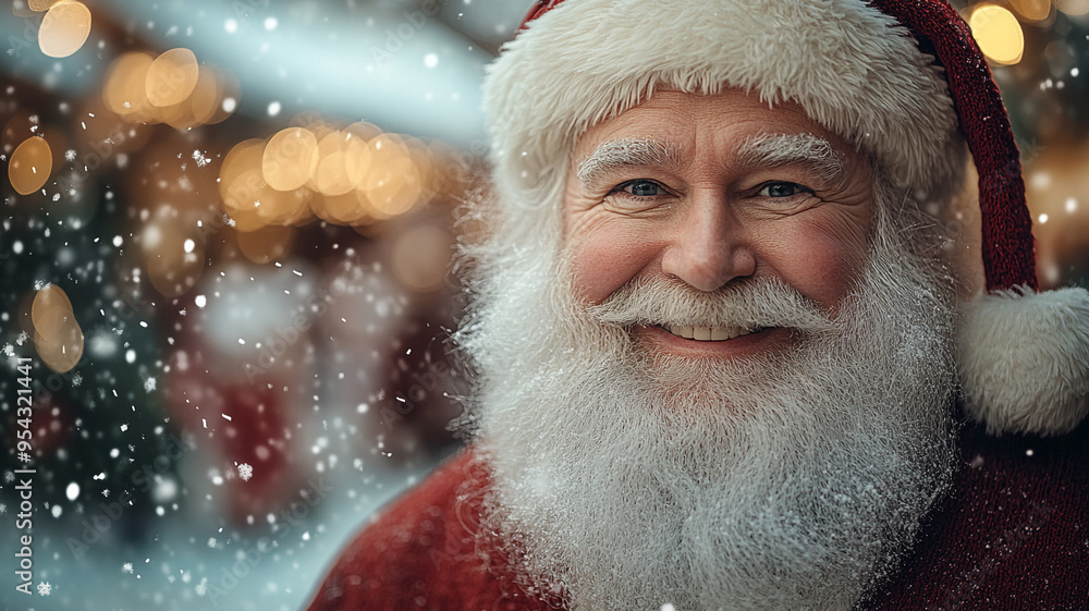 Santa Claus in a Santa costume with a smile on his face Santa Claus in a Santa costume with a smile on his face