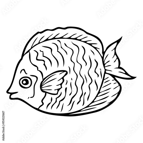 sunfish sketch vector illustration