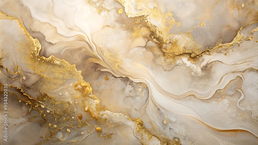 Abstract Gold and White Marble Texture Background. Abstract Gold and White Marble Texture Background.