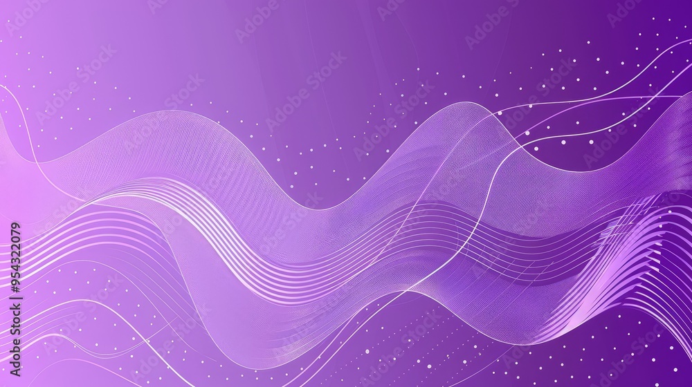 Abstract wavy design in purple tones with dotted patterns, ideal for backgrounds or graphics. Abstract wavy design in purple tones with dotted patterns, ideal for backgrounds or graphics.