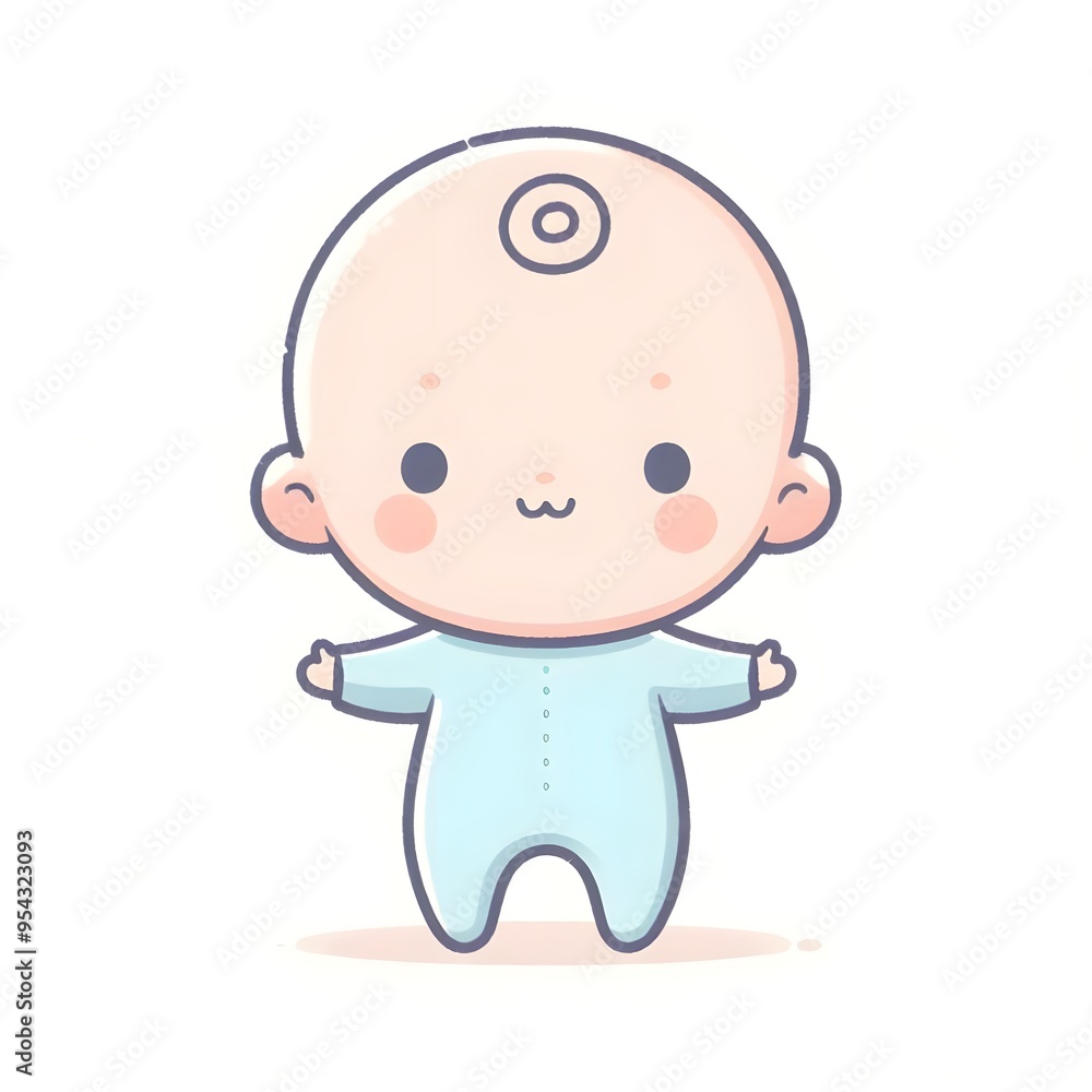 a cute baby who's smiling. Generative ai a cute baby who's smiling. Generative ai