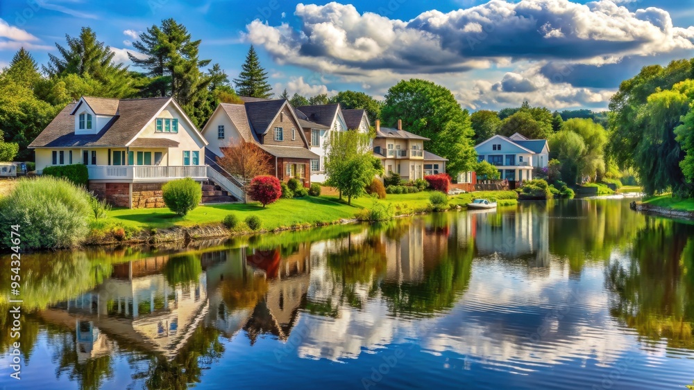 Riverside homes in Lysander with scenic river views , real estate, residential, houses, waterfront, peaceful Riverside homes in Lysander with scenic river views , real estate, residential, houses, waterfront, peaceful