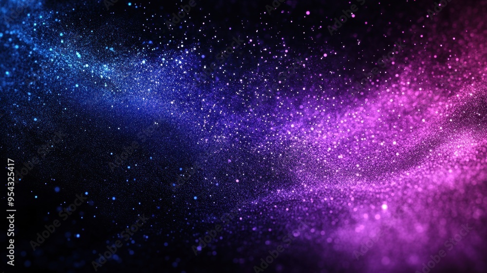 Naklejka premium Abstract Purple Blue Glitter Sparkles Background