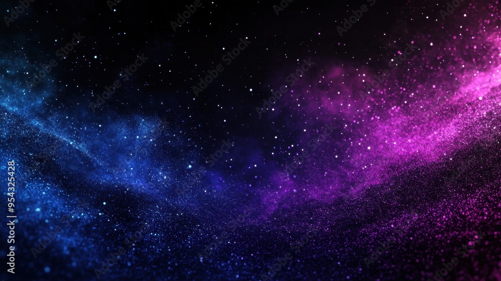 Fototapeta premium Abstract Dark Blue and Pink Glitter Background with Bokeh Lights