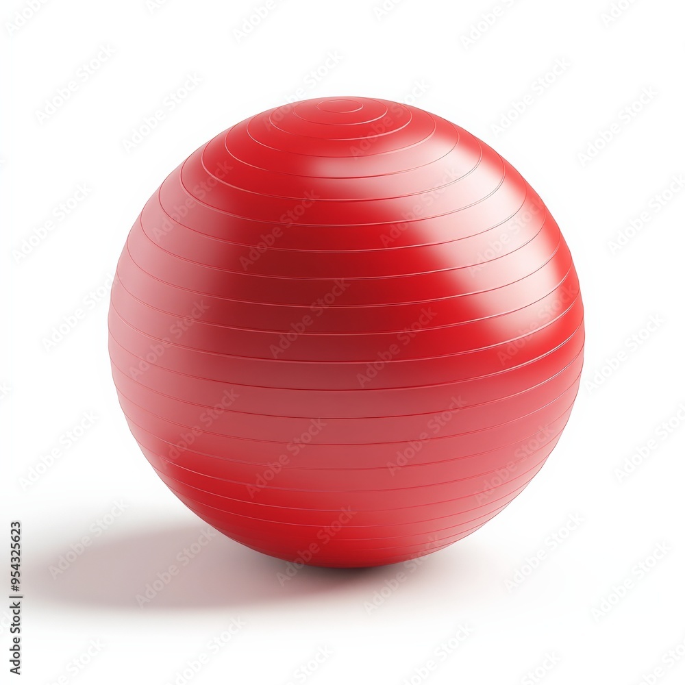Red Exercise Ball. Red Exercise Ball.
