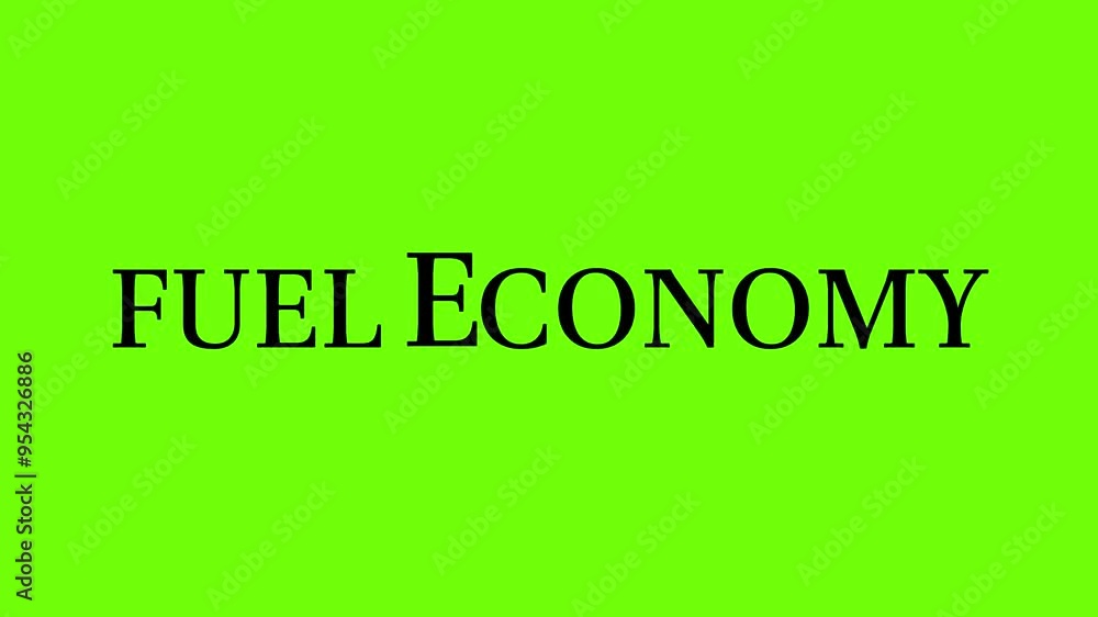 Fuel Economy text effect in black word lights on a green background Fuel Economy text effect in black word lights on a green background