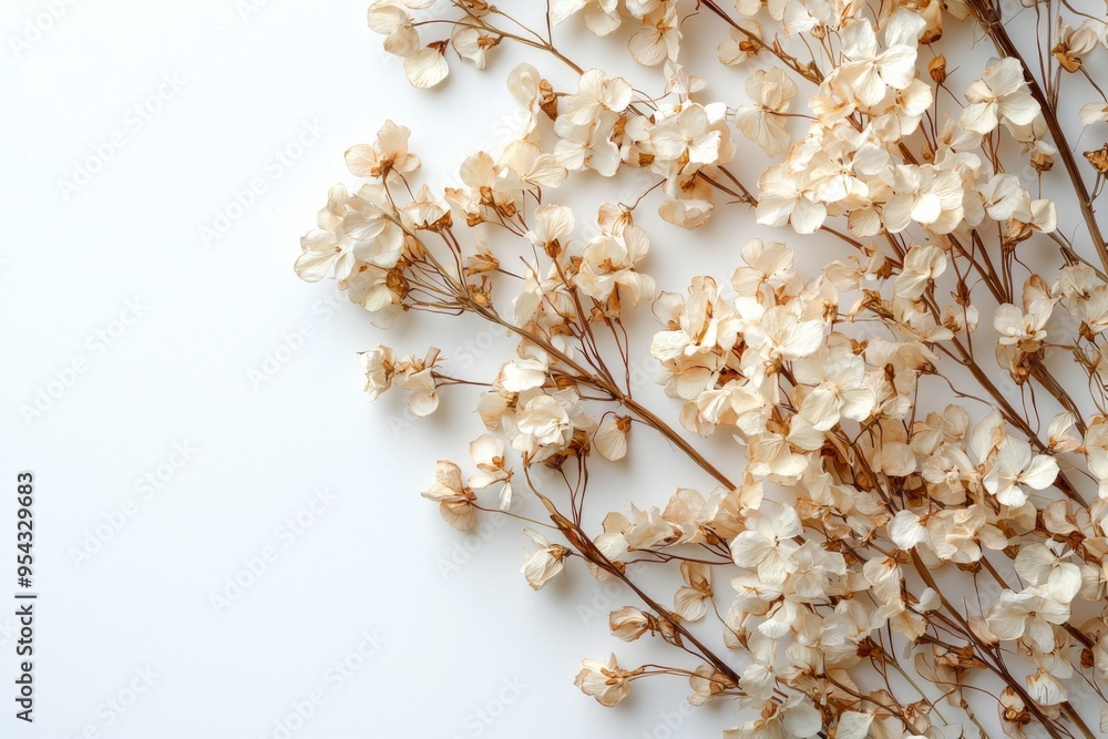Elegant dried floral background created with Generative AI Elegant dried floral background created with Generative AI