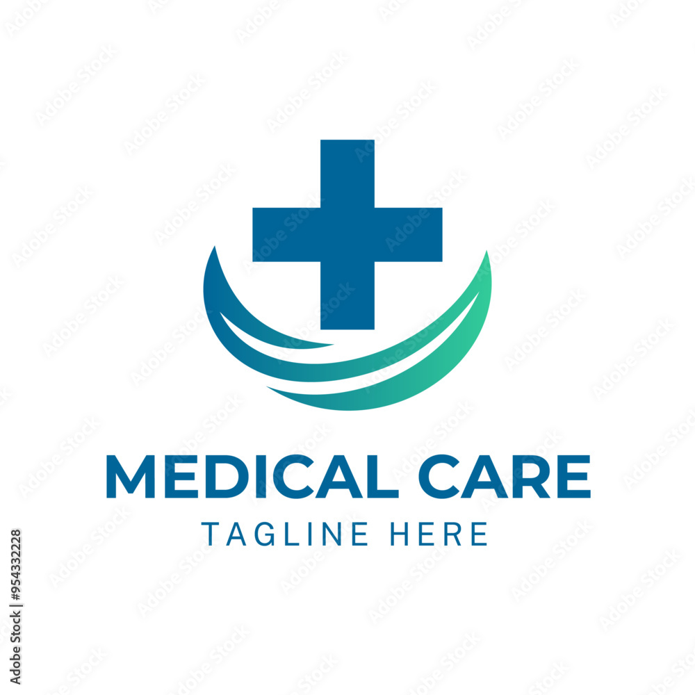 Obraz premium Medical Care Technology logo for design, medical template logo 