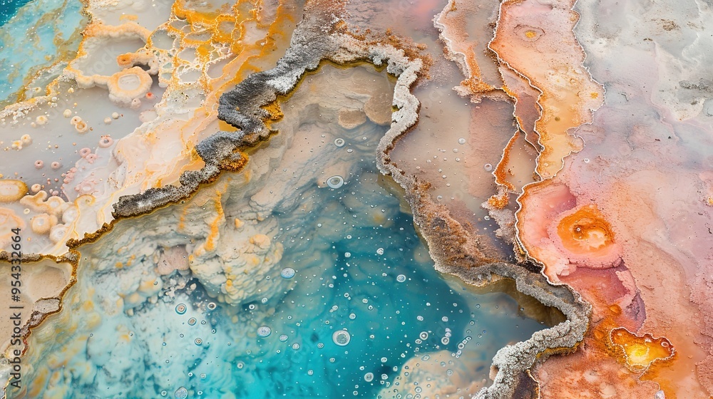 Fototapeta premium Hot spring wallpaper