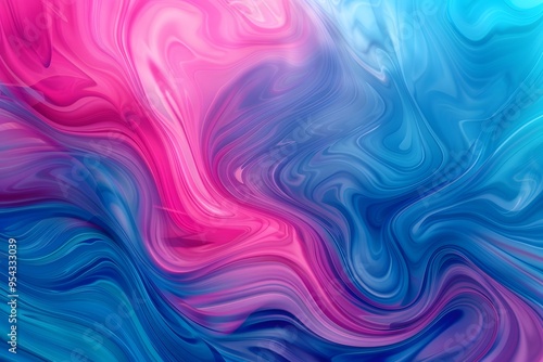 Illustration of A vibrant and trendy abstract gradient, featuring a smooth transition from electric blue to neon pink, with swirling patterns and soft edges. Ai Generate. 