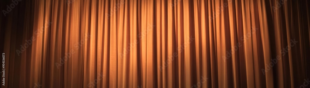 Soft, diffuse lighting across a curtain, warm tones, classic theater atmosphere, inviting and cozy Soft, diffuse lighting across a curtain, warm tones, classic theater atmosphere, inviting and cozy