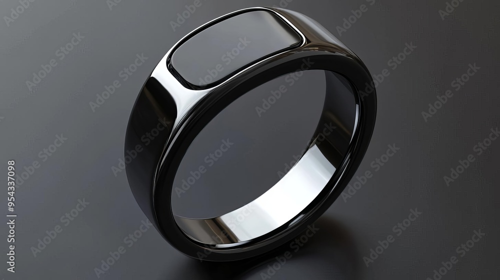 Digital wallet on a wearable ring device, sleek and minimalistic, wearable tech, future of finance Digital wallet on a wearable ring device, sleek and minimalistic, wearable tech, future of finance