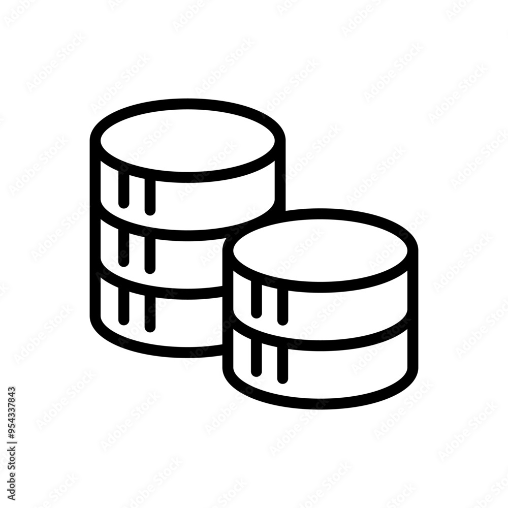 Cost icon in thin line style vector illustration graphic design Cost icon in thin line style vector illustration graphic design
