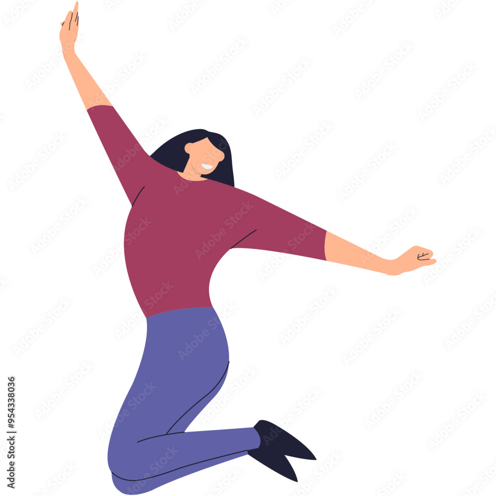 Illustration of a Jumping Person Character. Isolated Flat Vector Graphic Design Illustration of a Jumping Person Character. Isolated Flat Vector Graphic Design