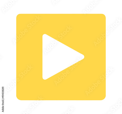 Free Download シンプルな黄色の再生ボタン - GFXLoad
