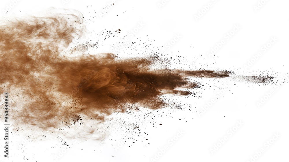 Abstract Powder Explosion with Chili Powder Centered, Dust Particles Flying, Creative Concept for Design and Decoration. High-Definition Abstract Shape and Texture in a White Background Abstract Powder Explosion with Chili Powder Centered, Dust Particles Flying, Creative Concept for Design and Decoration. High-Definition Abstract Shape and Texture in a White Background