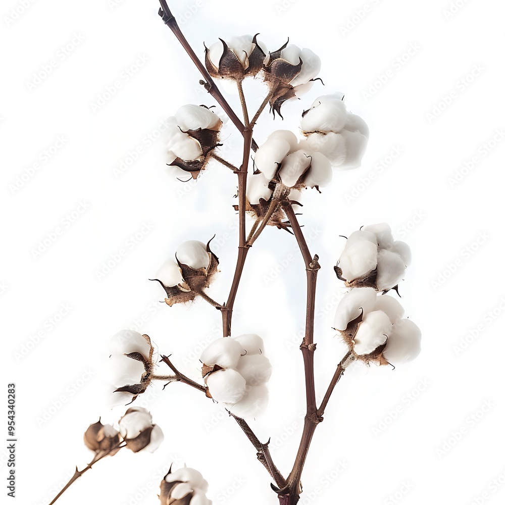 White cotton on white background White cotton on white background