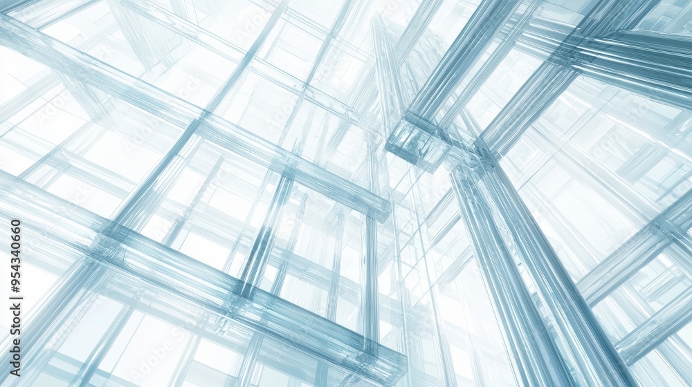 Abstract Glass Structure Futuristic Architecture Modern Design Geometric Pattern Abstract Glass Structure Futuristic Architecture Modern Design Geometric Pattern