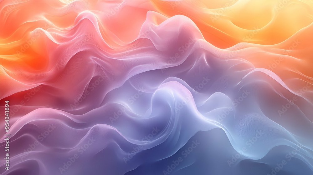 A vibrant abstract artwork with flowing waves of color, blending warm oranges and yellows into cool purples and blues. It evokes a sense of movement and energy, like colorful smoke or swirling clouds A vibrant abstract artwork with flowing waves of color, blending warm oranges and yellows into cool purples and blues. It evokes a sense of movement and energy, like colorful smoke or swirling clouds