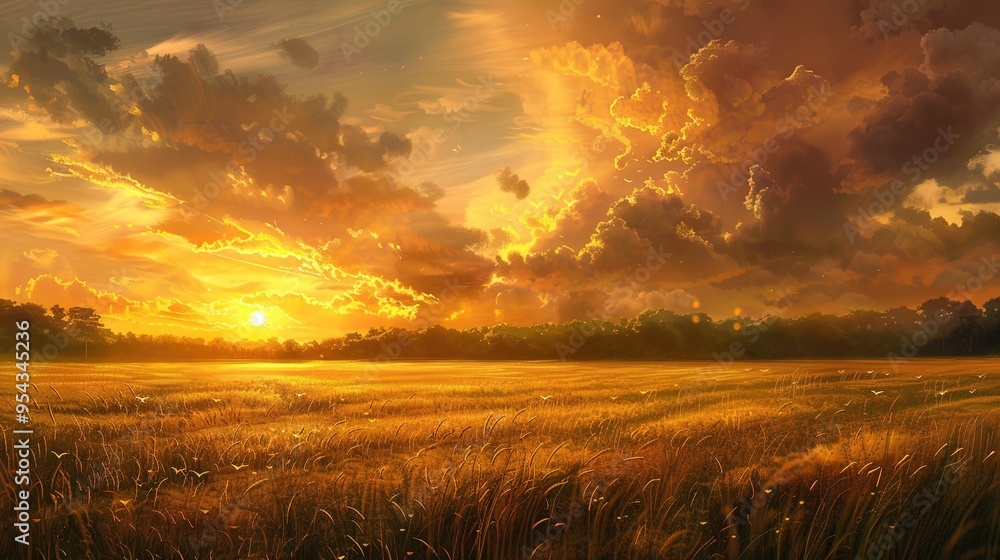 Golden field wallpaper