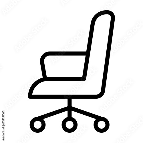 Office chair icon in thin line style vector illustration graphic design