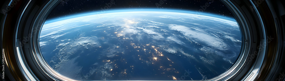 Earth From Space Window View Earth From Space Window View