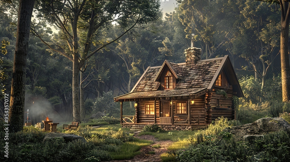 House in the wood wallpaper House in the wood wallpaper