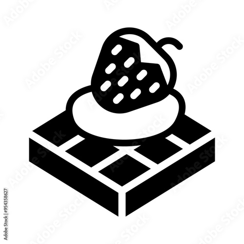 Waffle icon vector illustration graphic design