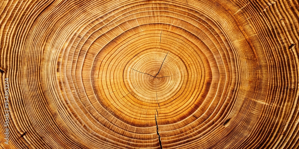 Naklejka premium Close-up of tree rings showing years of growth