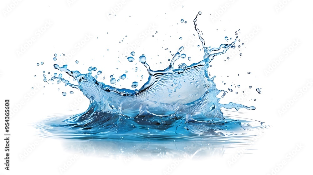 Obraz premium Water Splash with Droplets