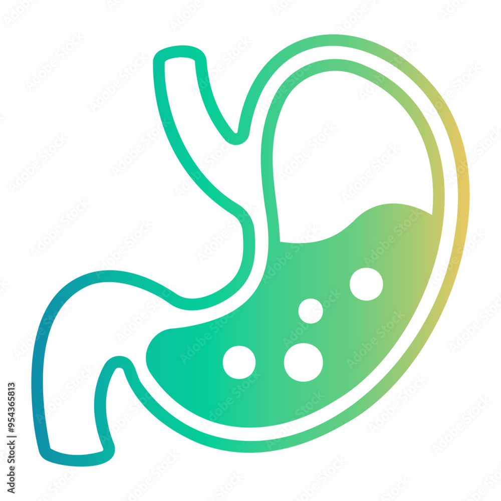 Obraz premium stomach Line Gradient Icon