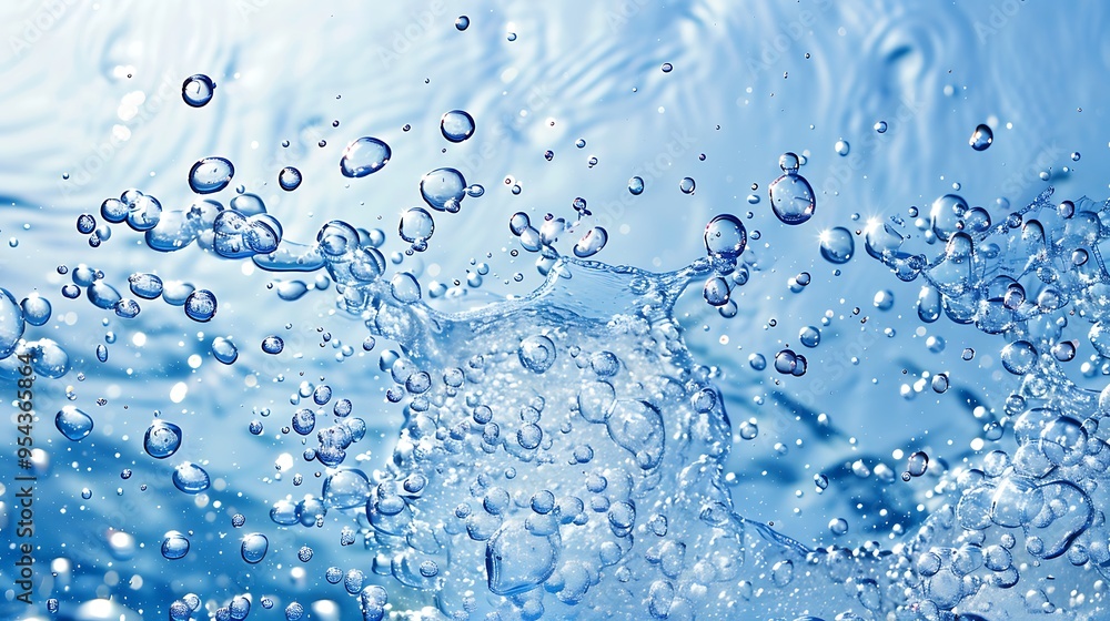 Water Splash with Air Bubbles Water Splash with Air Bubbles