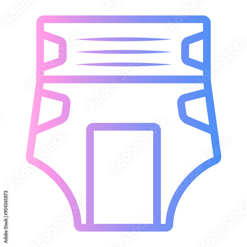 diaper Line Gradient Icon