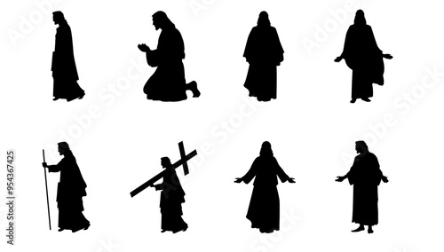 Jesus Christ Silhouette SET