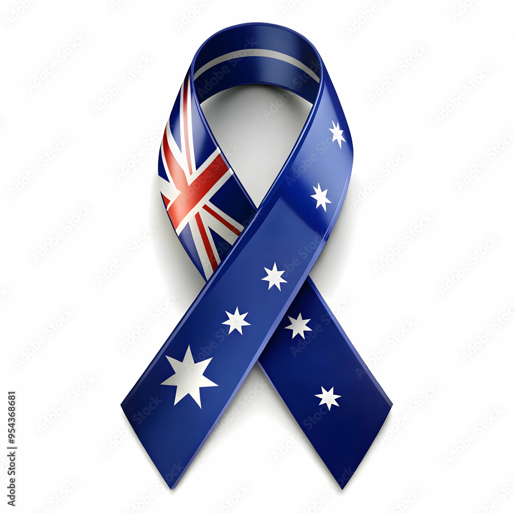 Fototapeta premium Australia flag hot ballon isolated