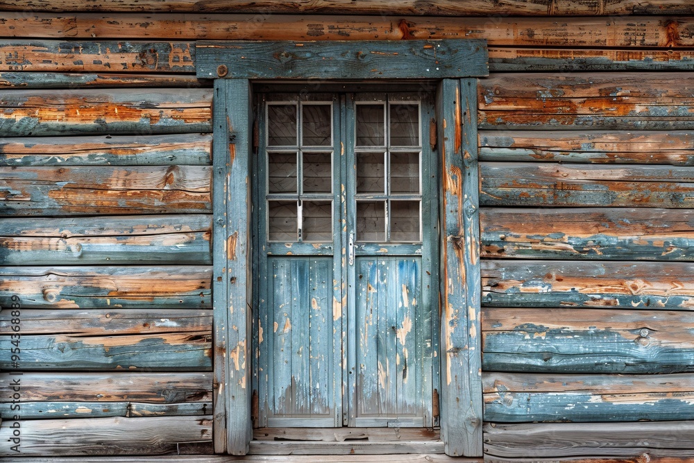 Classic timber paneling of a rural dwelling. Classic timber paneling of a rural dwelling.