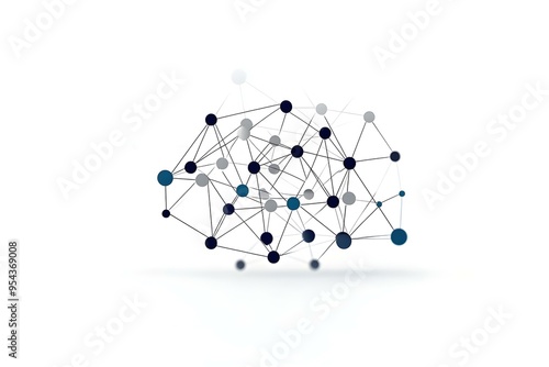 network knowledge graph, modern clean logo design white background