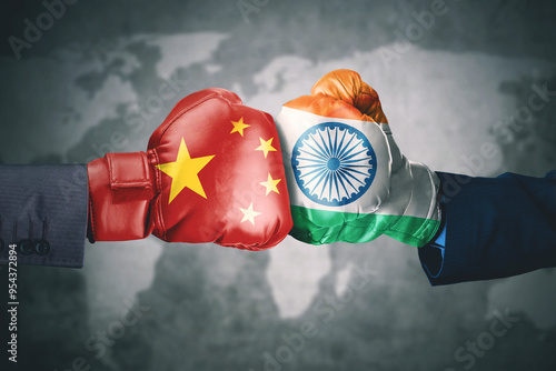 Obraz na płótnie India China Rivalry and Economic Competition and political issues