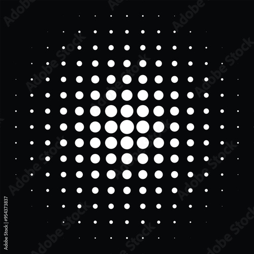 Set of black halftone dots backgrounds. modern