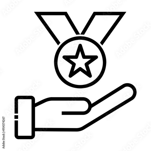 medal Line Icon