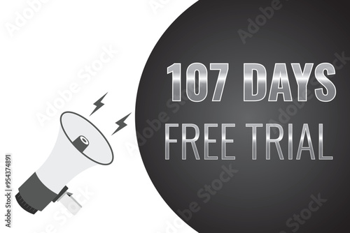 106 day free trial banner design. 106 days free banner background
