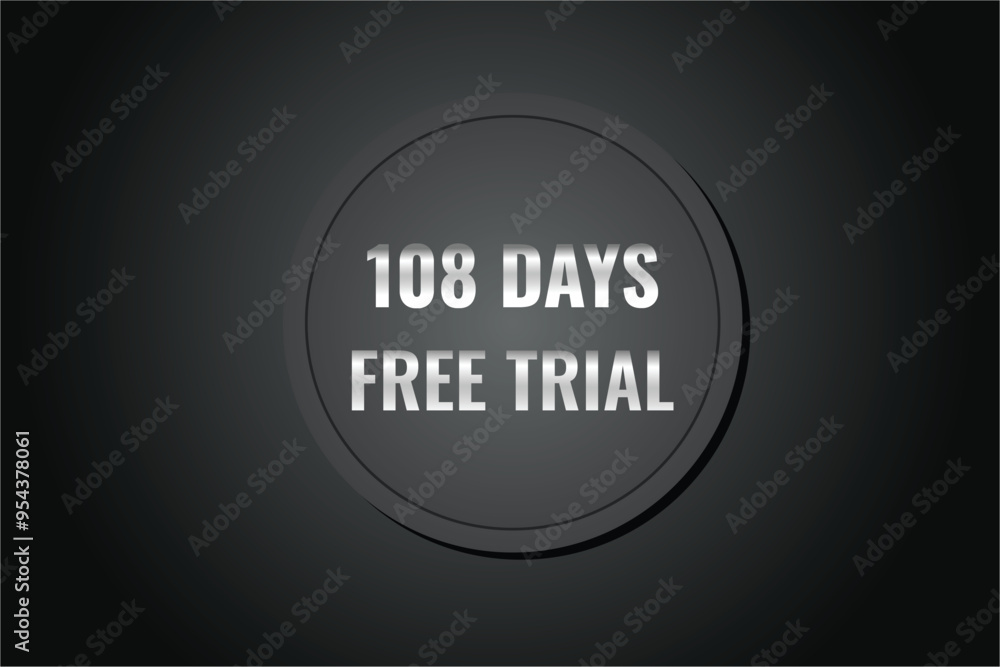 108 day free trial banner design. 108 days free banner background
108 day free trial banner design. 108 days free banner background
